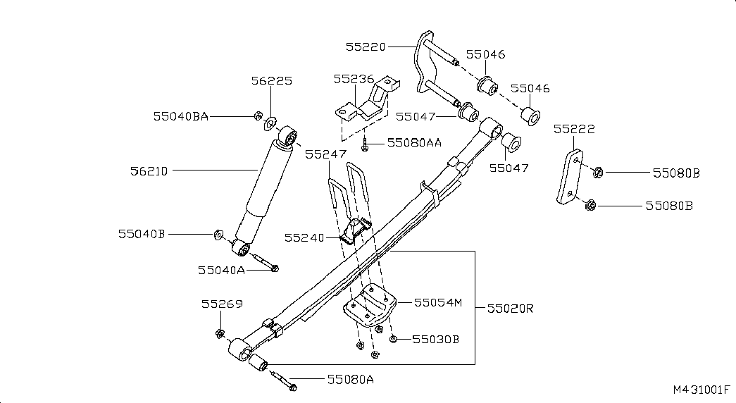 TOYOTA 55020EB300 - Сайлентблок, стойка амортизатора unicars.by