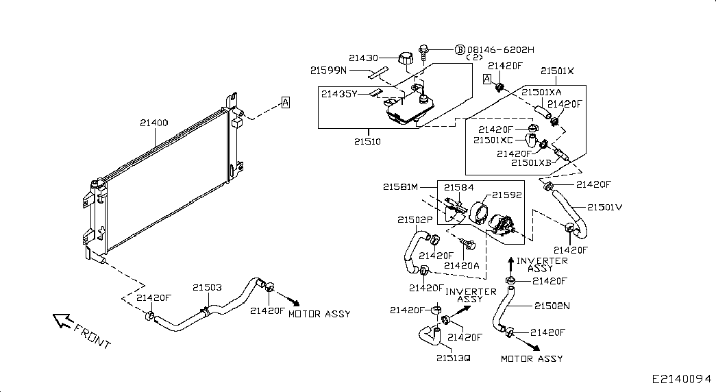 NISSAN 214307990B - Крышка, резервуар охлаждающей жидкости unicars.by