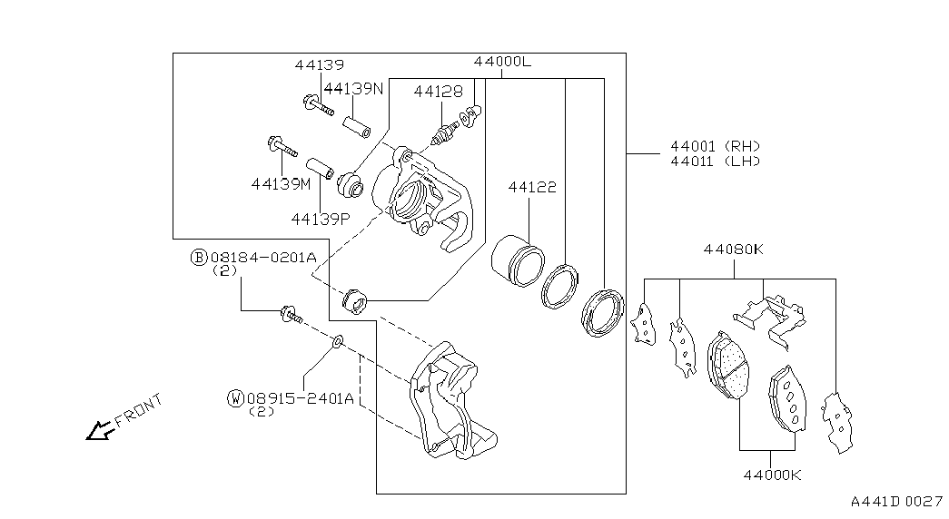 NISSAN 44060 32G85 - Тормозные колодки, дисковые, комплект unicars.by