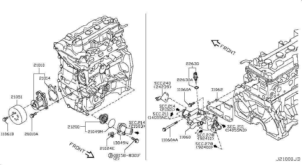 RENAULT 21200ED00A - Термостат охлаждающей жидкости / корпус unicars.by