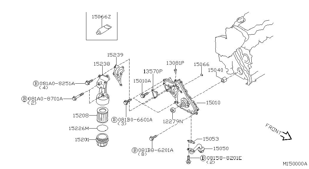 NISSAN 15208-AD20A - Масляный фильтр unicars.by