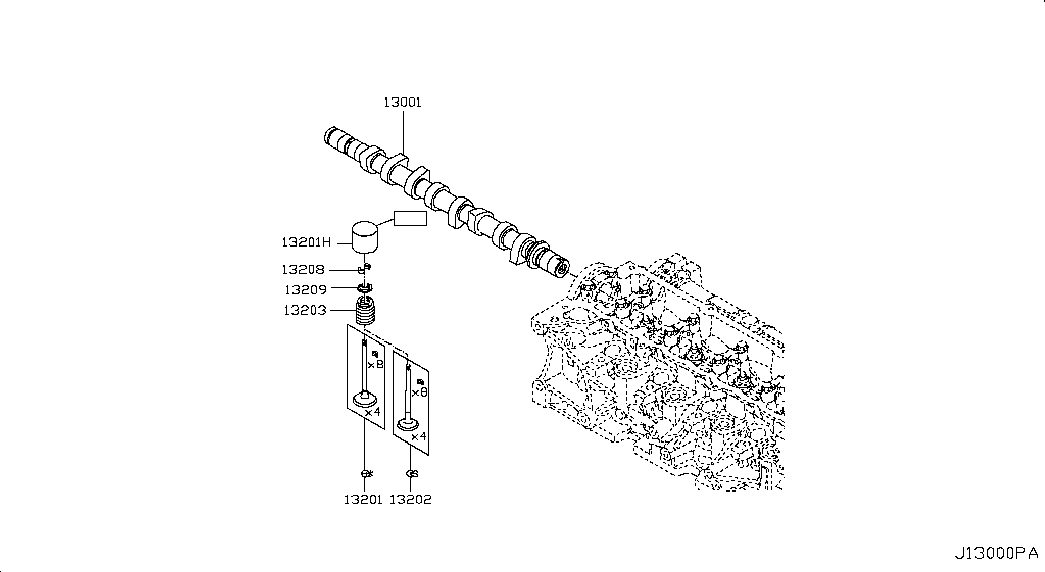 NISSAN 1320900QAC - Комплект прокладок, стержень клапана unicars.by