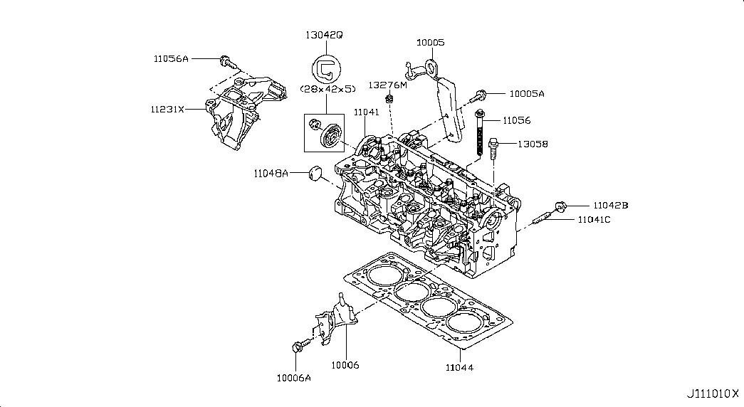 NISSAN 15056-00QAA - Уплотнительное кольцо, стержень клапана unicars.by