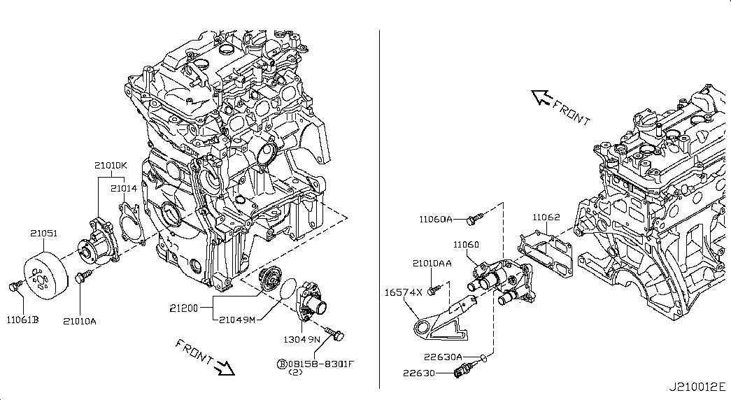 Datsun B10101HC0A - Водяной насос unicars.by