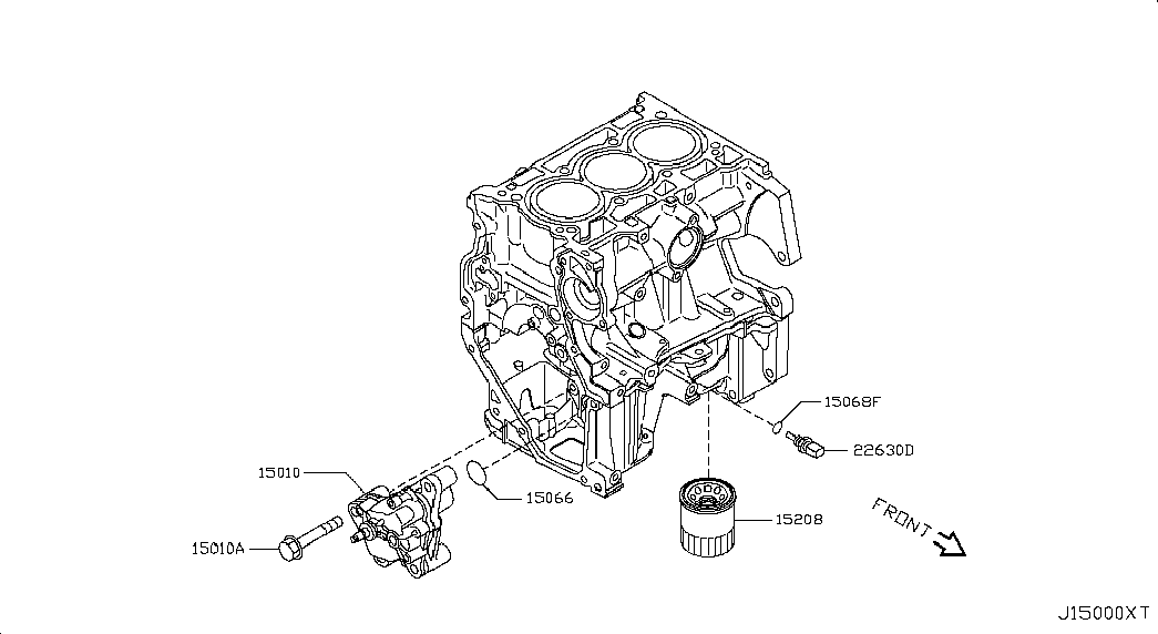 NISSAN 15208-1HC0A - Масляный фильтр unicars.by