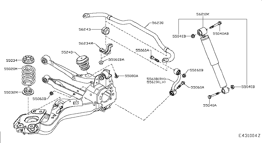 NISSAN 55619-JD01A - Тяга / стойка, стабилизатор unicars.by