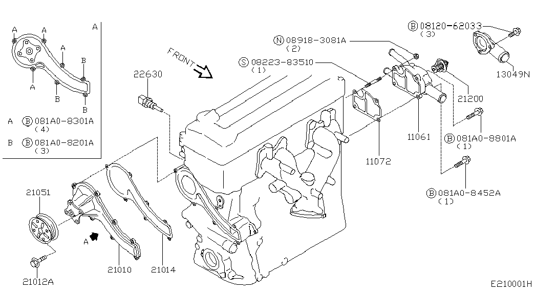 NISSAN 21200-9F600 - Термостат охлаждающей жидкости / корпус unicars.by