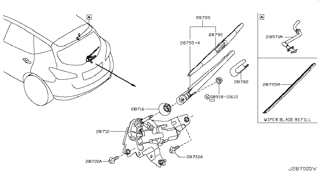 NISSAN 28790-CN000 - Щетка стеклоочистителя unicars.by