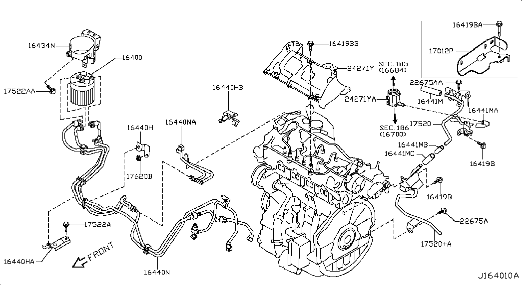 RENAULT 16 40 0JY 00A - Топливный фильтр unicars.by