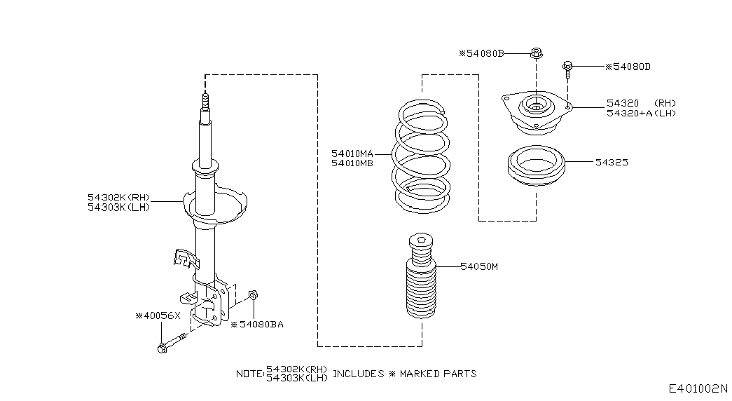 NISSAN 54321-9U01A - Опора стойки амортизатора, подушка unicars.by