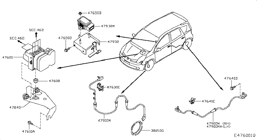 NISSAN 47960-BC00A - Комплект подшипника ступицы колеса unicars.by