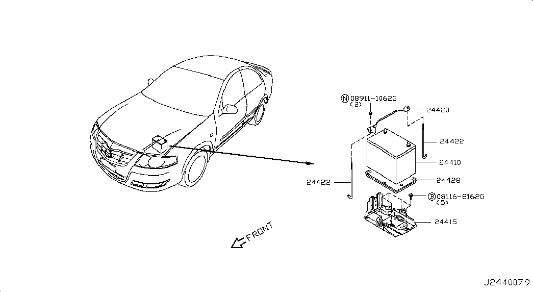 NISSAN 2441095F0C - Стартерная аккумуляторная батарея, АКБ unicars.by