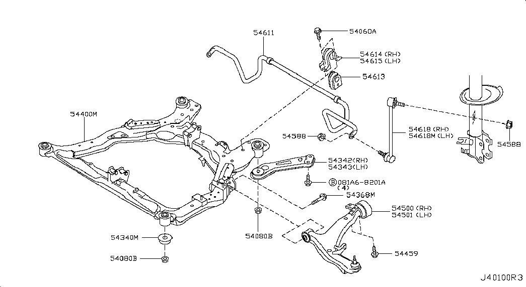 NISSAN 54501-9W50A - Сайлентблок, рычаг подвески колеса unicars.by