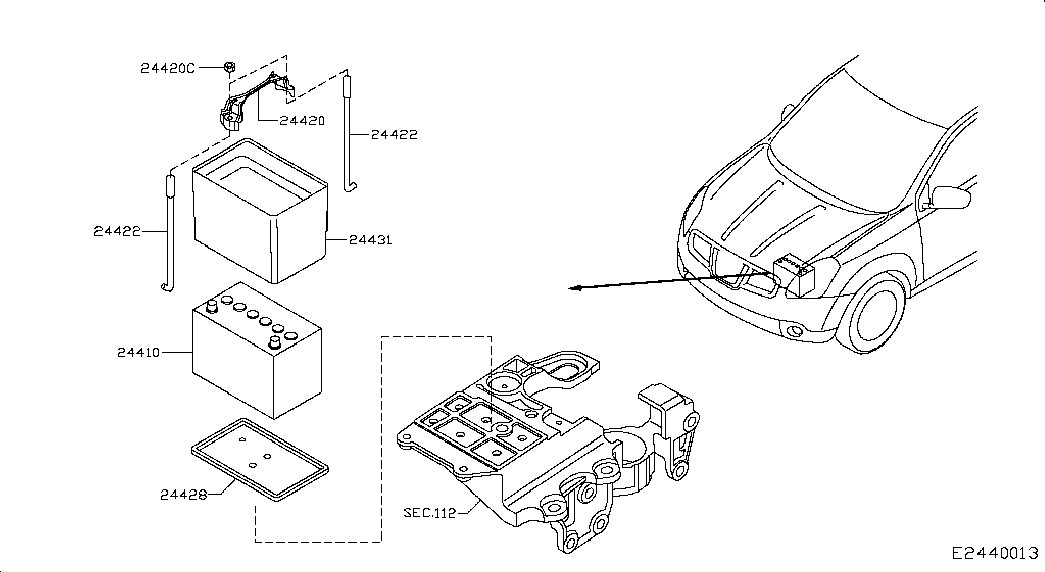 NISSAN 24410-00Q2H - Стартерная аккумуляторная батарея, АКБ unicars.by