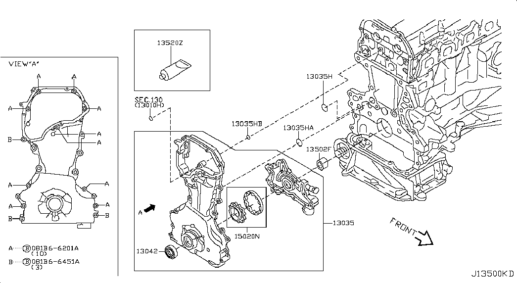 Infiniti 135106N200 - Уплотняющее кольцо, распредвал unicars.by