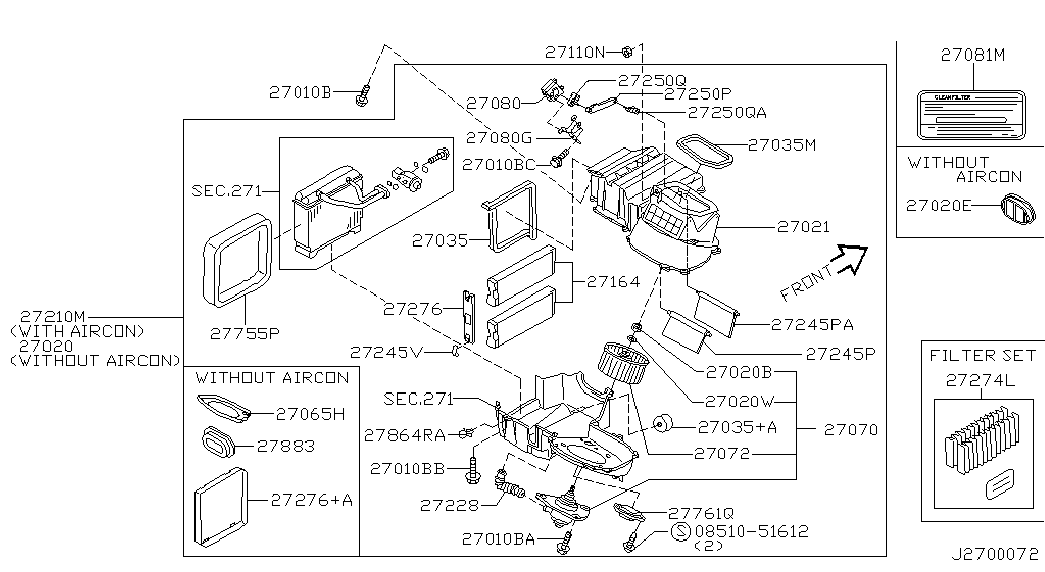 NISSAN 27277 3Y525 - Фильтр воздуха в салоне unicars.by