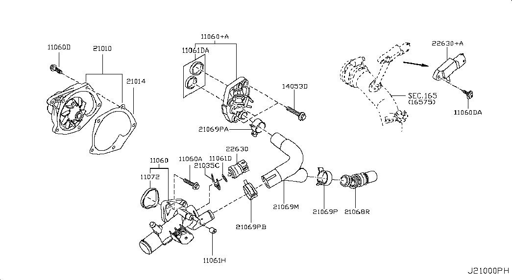 NISSAN 1106000Q0N - Термостат охлаждающей жидкости / корпус unicars.by