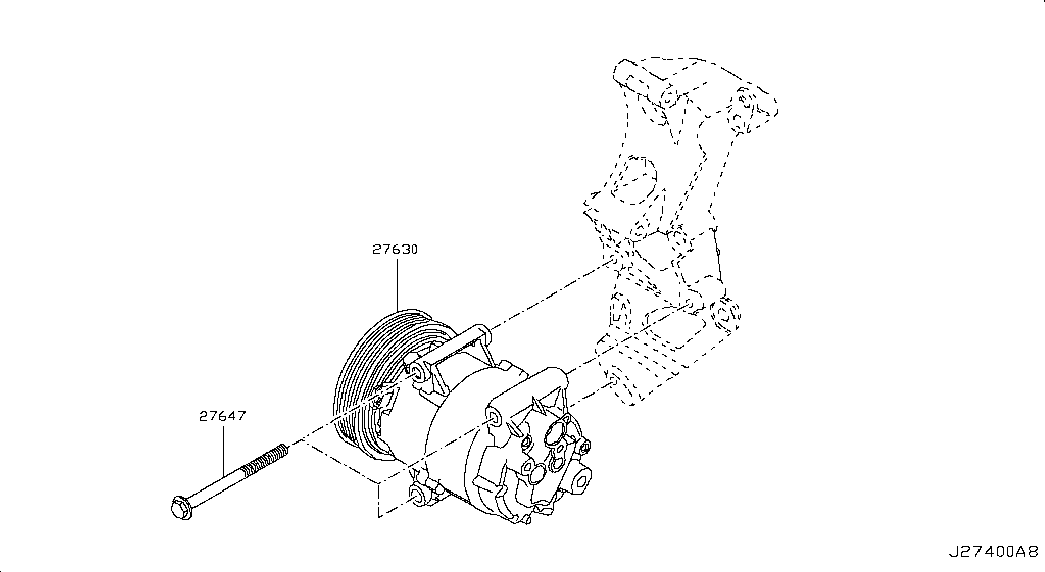 Nissan (Dongfeng) 2763000Q1E - Компрессор кондиционера unicars.by