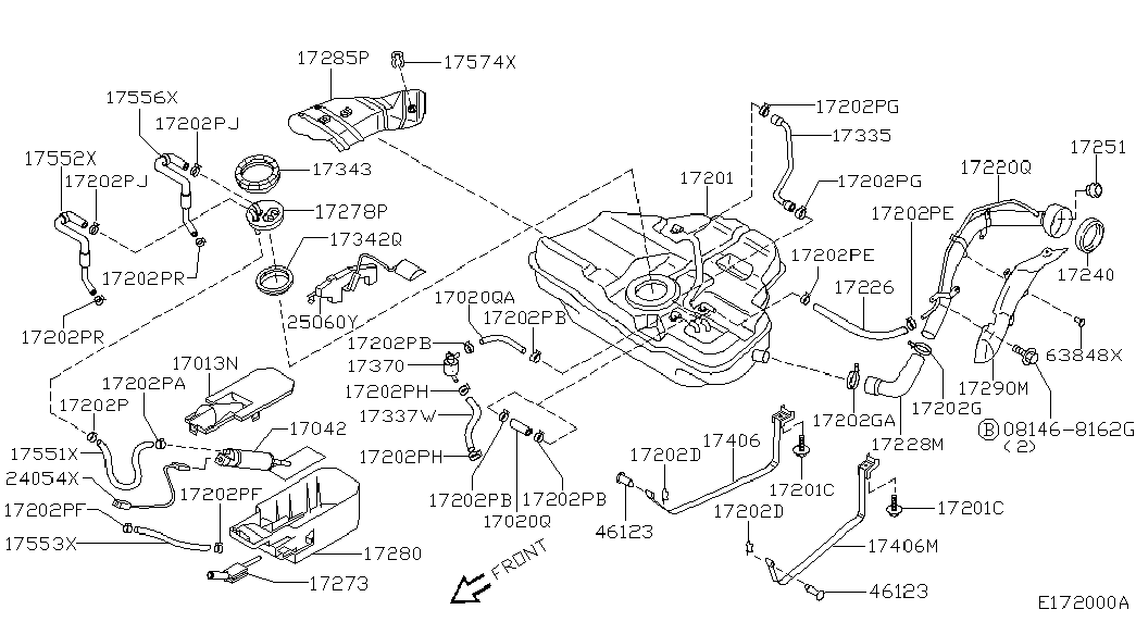 NISSAN 172784F100 - Топливный насос unicars.by