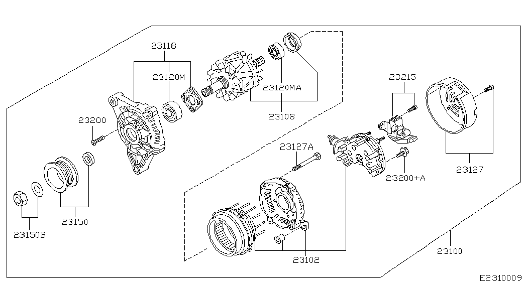 NISSAN 231005F600 - Генератор unicars.by