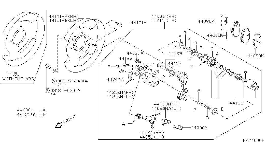 NISSAN 4401170J00 - Тормозной суппорт unicars.by