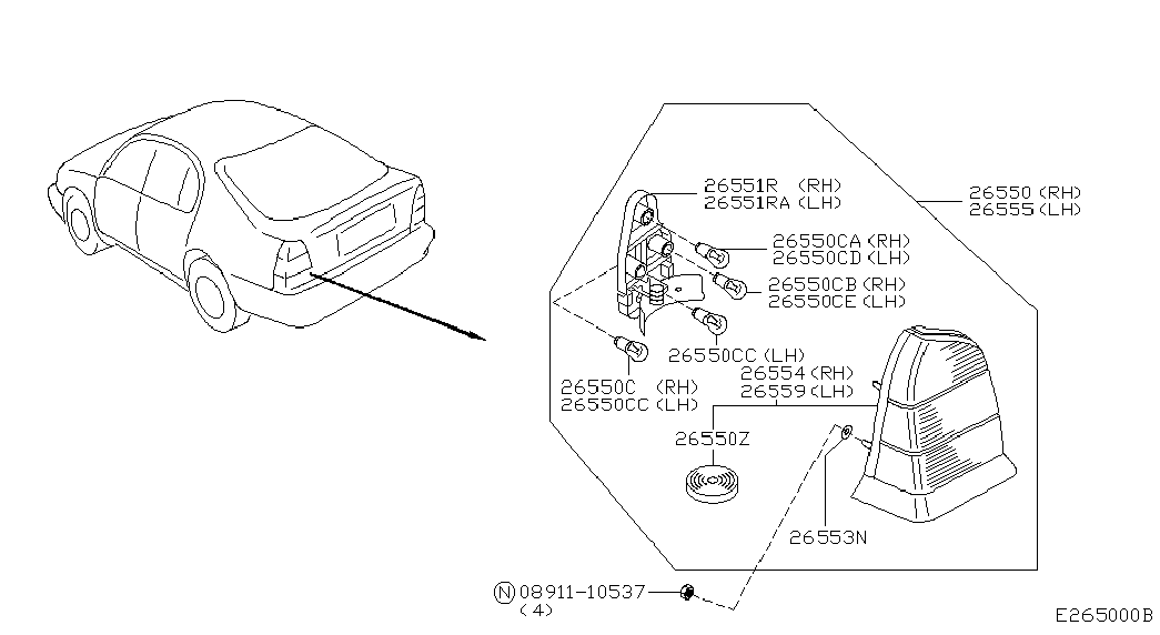 NISSAN 26717-5F001 - Лампа накаливания, освещение щитка приборов unicars.by