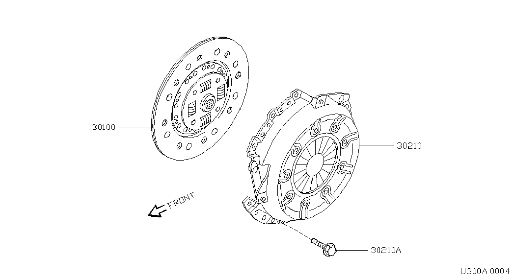 NISSAN 30210-70J00 - Нажимной диск сцепления unicars.by