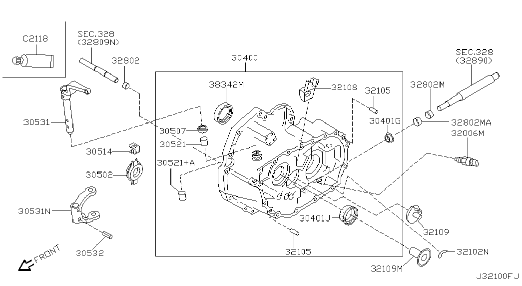 Nissan (Dongfeng) 30502-53J05 - Выжимной подшипник сцепления unicars.by