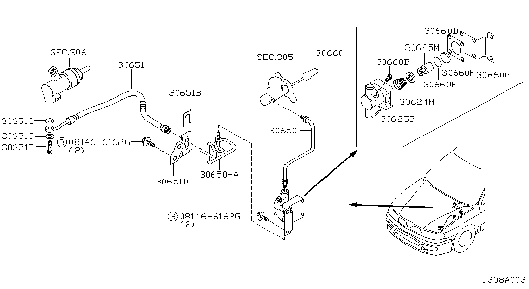 NISSAN 46237A4600 - Прокладка, впускной коллектор unicars.by