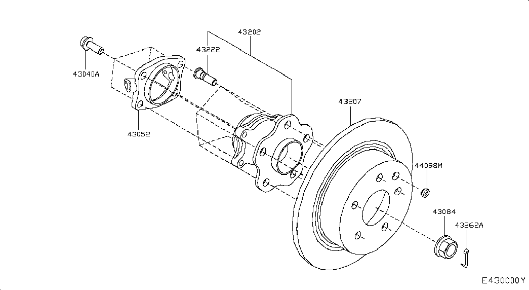 NISSAN 43202-JG21A - Комплект подшипника ступицы колеса unicars.by