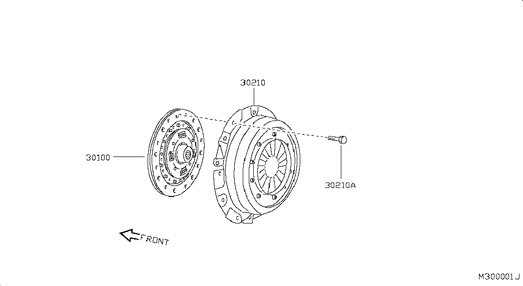 NISSAN 30210-MB40A - Нажимной диск сцепления unicars.by