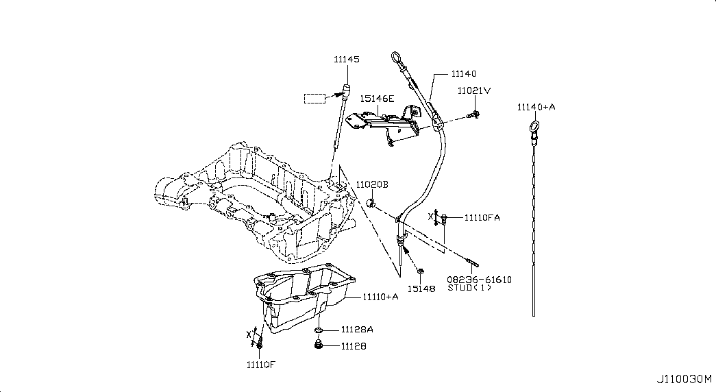 NISSAN 1112800Q0B - Резьбовая пробка, масляный поддон unicars.by