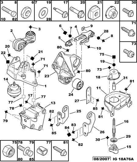 PEUGEOT 1806 32 - Подушка, опора, подвеска двигателя unicars.by