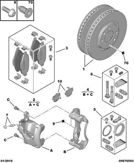 CITROËN 4253 93 - Тормозные колодки, дисковые, комплект unicars.by