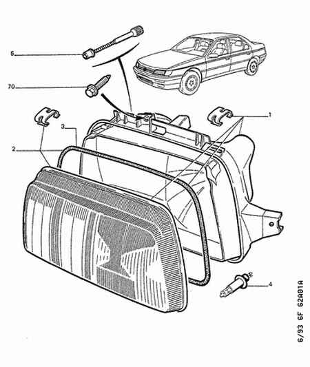 CITROËN 6216.98 - Лампа накаливания, противотуманная фара unicars.by