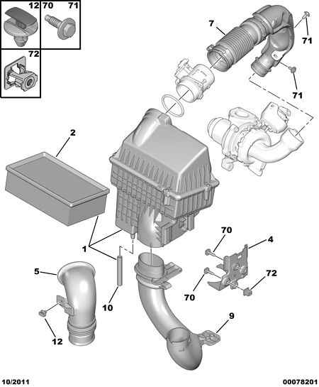 PEUGEOT (DF-PSA) 1444 TE - Воздушный фильтр, двигатель unicars.by