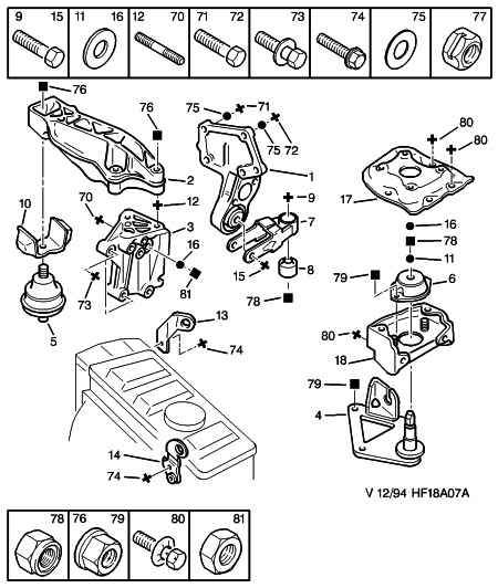 PEUGEOT 1807 P0 - Подушка, опора, подвеска двигателя unicars.by