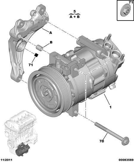 CITROËN/PEUGEOT 6453 WF - Компрессор кондиционера unicars.by