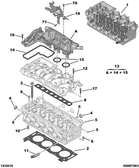 CITROËN/PEUGEOT 0249 E4 - Прокладка, крышка головки цилиндра unicars.by