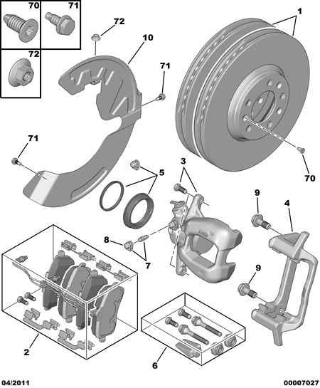 CITROËN 4253 47 - Тормозные колодки, дисковые, комплект unicars.by