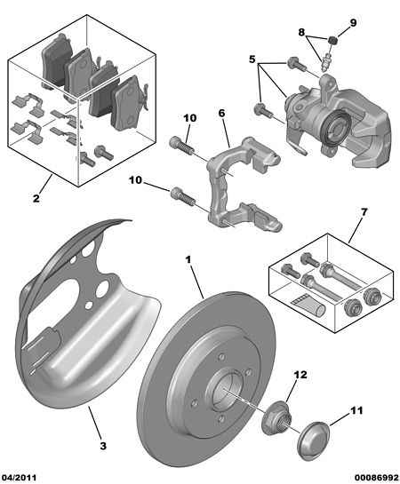 PEUGEOT (DF-PSA) 16 070 832 80 - Тормозные колодки, дисковые, комплект unicars.by