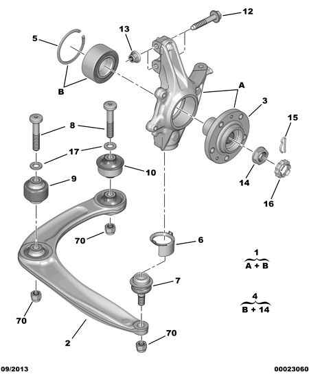 PEUGEOT 3640.68 - Наконечник рулевой тяги, шарнир unicars.by