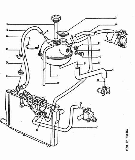 PEUGEOT 1303 53 - ENGINE WATER DEGASSING TANK unicars.by