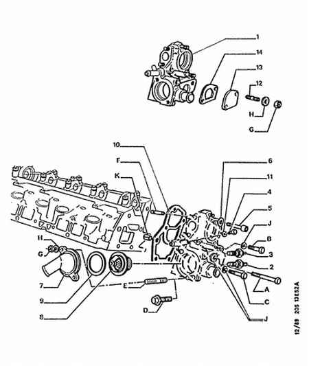 PEUGEOT (DF-PSA) 1338 37 - Термостат охлаждающей жидкости / корпус unicars.by