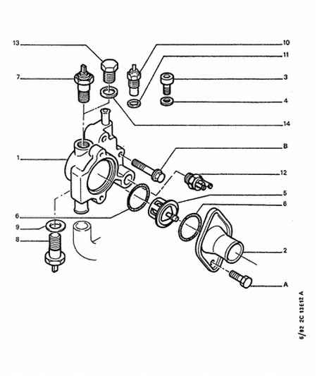 FIAT 1338 44 - Термостат охлаждающей жидкости / корпус unicars.by