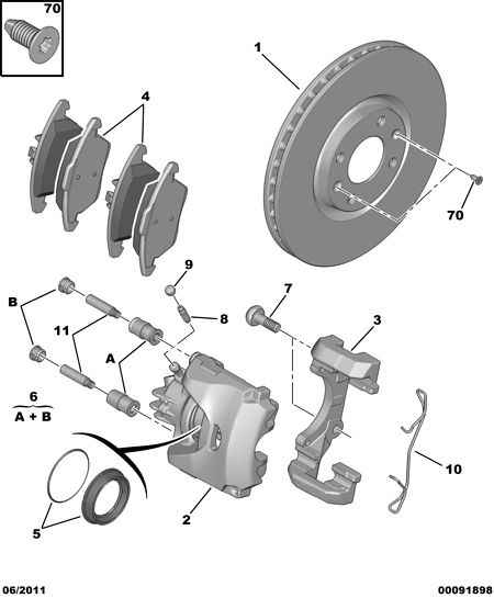 PEUGEOT (DF-PSA) 4254 88 - Тормозные колодки, дисковые, комплект unicars.by