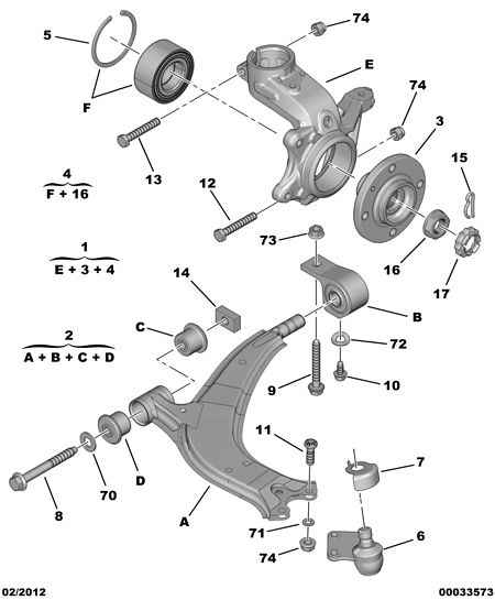 CITROËN/PEUGEOT 3640.43 - Шаровая опора, несущий / направляющий шарнир unicars.by