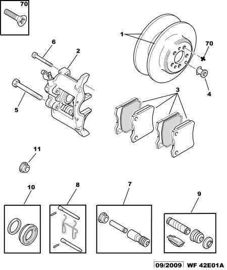 PEUGEOT (DF-PSA) 4252.08 - Тормозные колодки, дисковые, комплект unicars.by