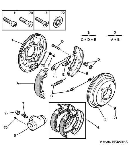 PEUGEOT 4242 26 - Комплект тормозных колодок, барабанные unicars.by