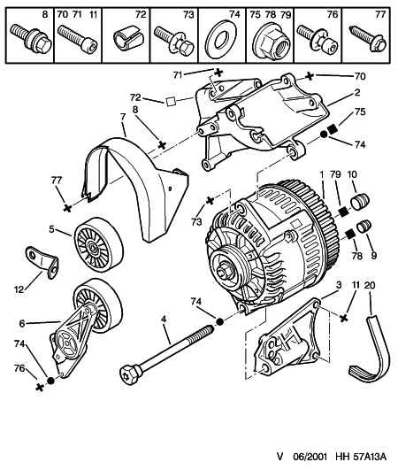 CITROËN 5751.35 - Натяжитель, поликлиновый ремень unicars.by